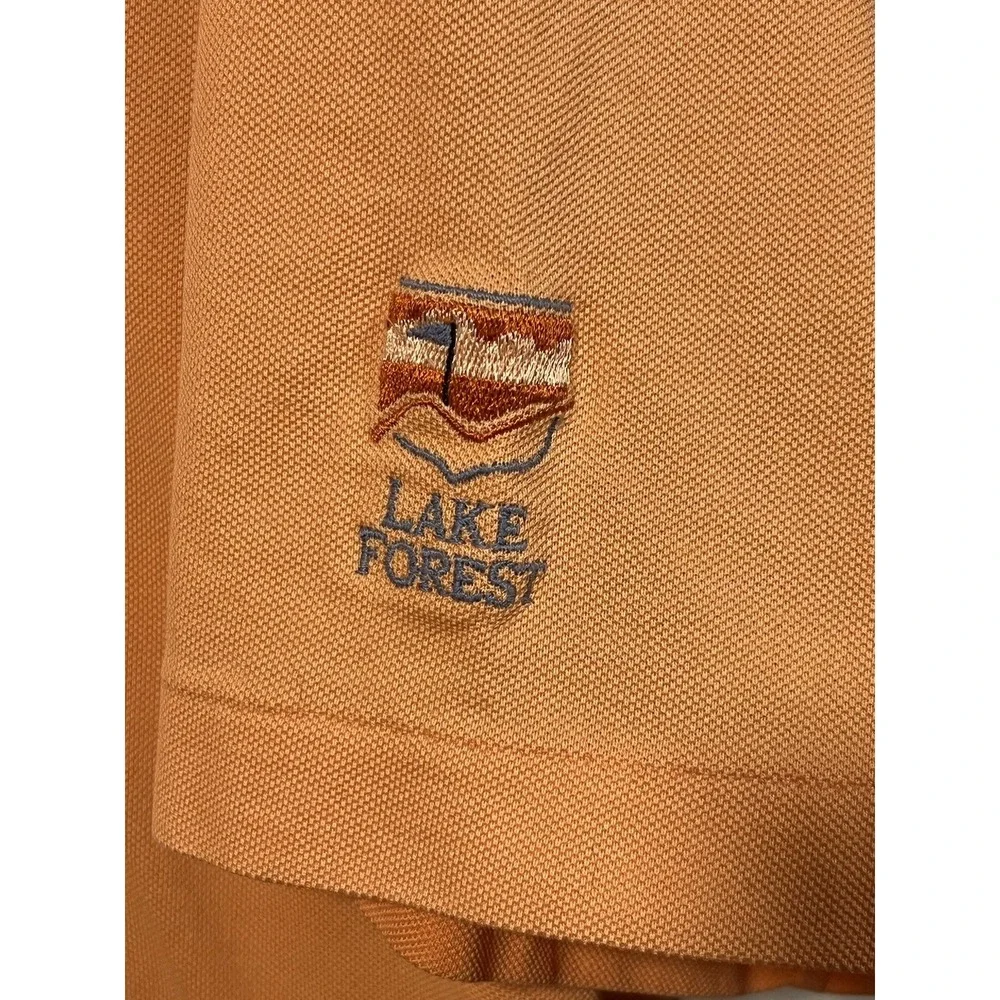 Polo Golf Ralph Lauren Men Large Short Sleeve Pima Cotton Solid Orange Shirt‎